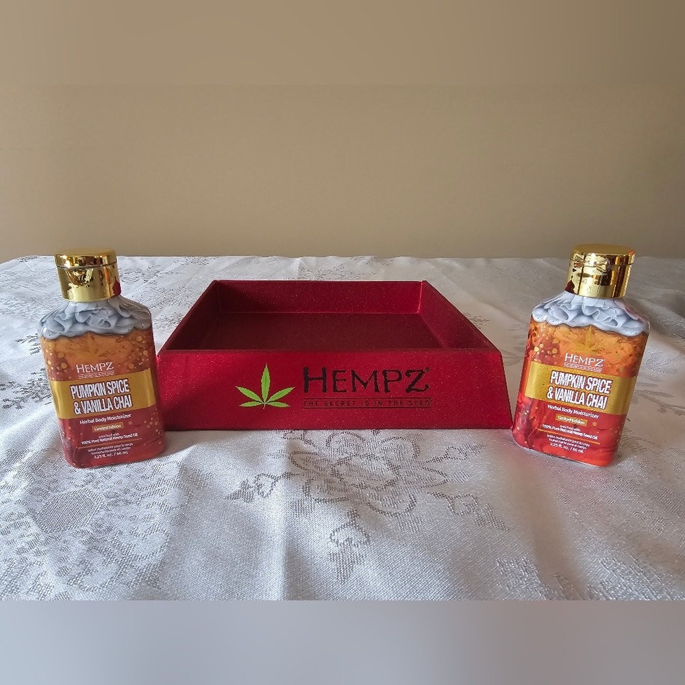 Hempz Pumpkin Spice & Vanilla Chai Moisturizer Set of 2 66ml Each Gift Stocking